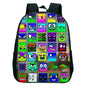 16 Inch Angry Geometry Dash Backpack Boys Girls Bookbag Cartoon Game Kids Kindergarten School Bags Toddler Childcare Backpack