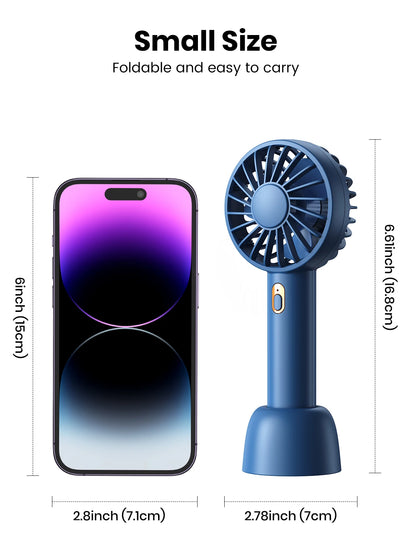 TOPK 1800mAh Rechargeable Mini Portable USB Fan [3-9 Working Hours] Personal Hand Fan table Cute Design Standing fans for room