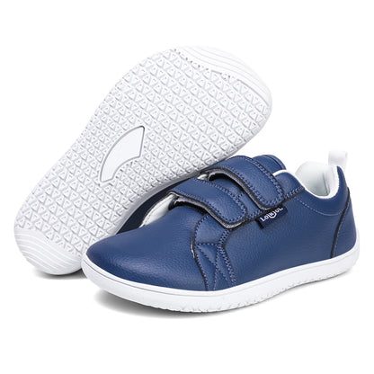 Boys Girls Barefoot Shoes Kids Wide Toe Minimalist Fashion Sneakers Lightweight Hook Loop Artificial Leather Walking Flats