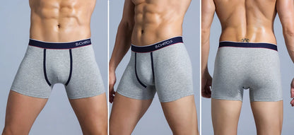 4pcs Cotton Boxer Shorts Soft Men's Panties BONITOS Letter Waistband Men Underpants Boxer Briefs Sexy Underwear for Man Boxers