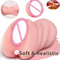 3D Flesh The Light Male Masturbation Artificial Vagina Ass Mouth Silicone 3 In 1 Adult Sex Toy Sex Doll For Man Pocket Pussy Ass