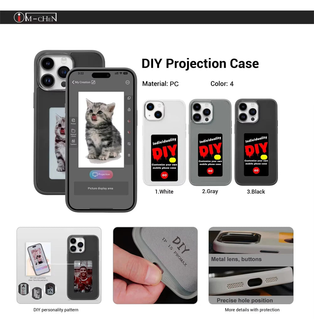 NFC Function AI Phone Cases For iPhone 17 16 15 14 13 Pro Max Plus Coque NFC DIY Luxury E ink Screen Display Custom Phone Case