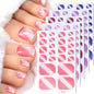 5Sheets/110Tips Summer Glitter Toe Nail Stickers Full Cover Nail Wraps Solid Color Adhesive Toenails Decals for Women DIY Foot &