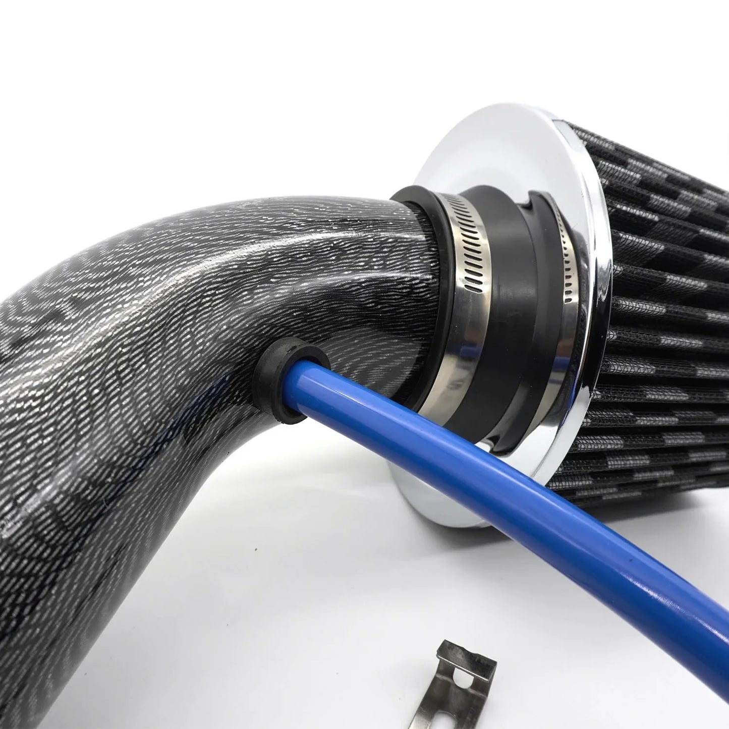 Car Modified High Flow Air Filter Mushroom Head Universal Air Filter 76mm Refitted Winter Cold Air Filter Intake Pipe Kit