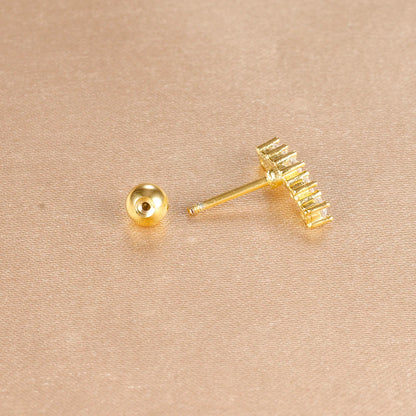1PC 316L Stainless Steel Geometry Stud Earrings For Women Fashion Star Moon Lobe Daith Helix Cartilage Earring Piercing Jewelry