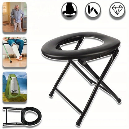 Portable Camping Toilet, Emergency Toilet, Folding Toilet Suitable for Camping, Travel & Emergency