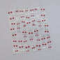 Juicy Red Jelly Tomato Nail Art Sticker Cute Bowknot Glitter Star Kawaii 5D Fruit Self Adhesive Nail Art Decals for Summer DIY