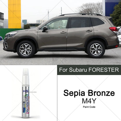 For Subaru Forester Car Paint Repair Pen Touch Up Scratch Remover DIY Auto Accessories Black White Blue Red Silver Bronze Green