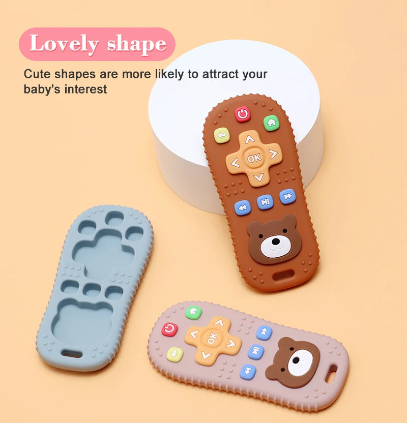 Baby Teethers Remote Control Shape Silicone Molar Chewing Toys Silicone Teething Toys Infant Baby Gifts Newborn Accessories