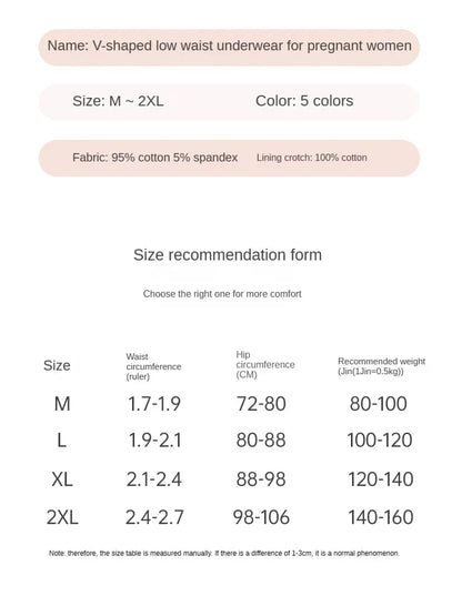 3PCS Soft Briefs V-shaped Abdominal Support Underpanties Pregnancy Childbirth Female Underwear Pregnant Woman Women's Panties