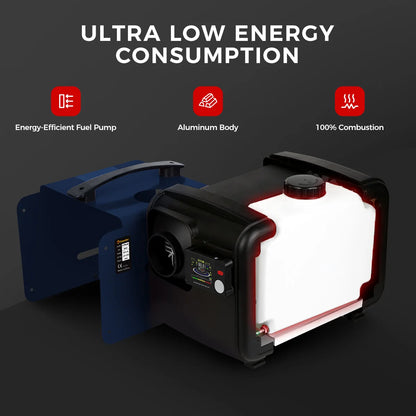 8KW 12V/24V/220V Ultra Silent Portable Diesel Air Heater W/Bluetooth App Automatic Altitude Car Heater for RV Car Campervan Home