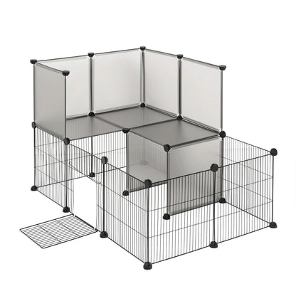 EUGAD Pet Playpen for Rabbits Small Animals Cats Kennel Puppies House Kitten Space Dogs Guinea Cages Outdoor Exercise Training