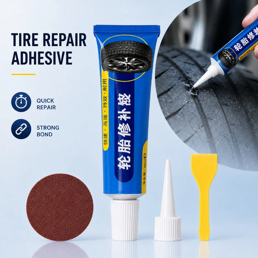 Permanent Rubber Tire Repair Glue 30ml Complete Kit Quick Patch Seal For Bike Motorcycle ATV Car Tyre Crack Leak Repair Supplies