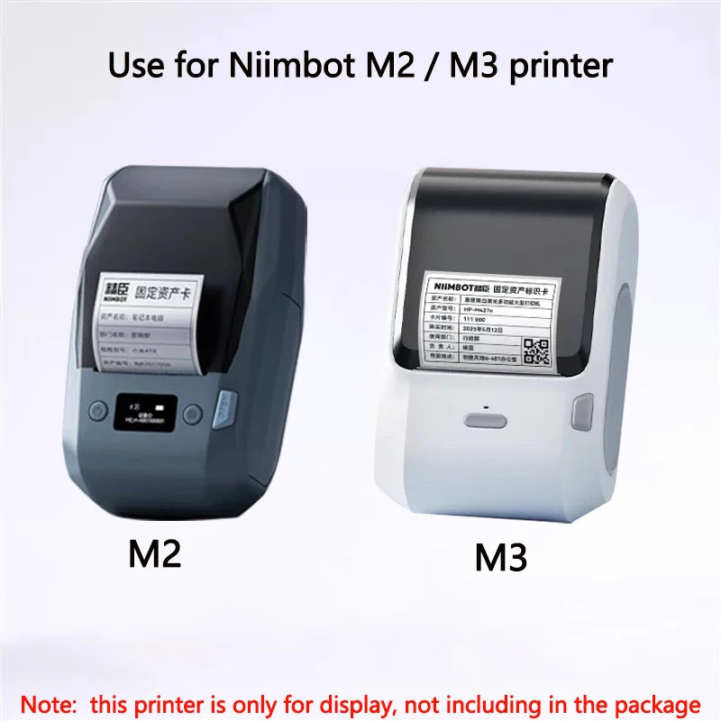 Niimbot M2/M3 Silver Label  Heat Transfer Print Paper Fixed Asset Sticker Office Equipment Laser Silver Self-adhesive