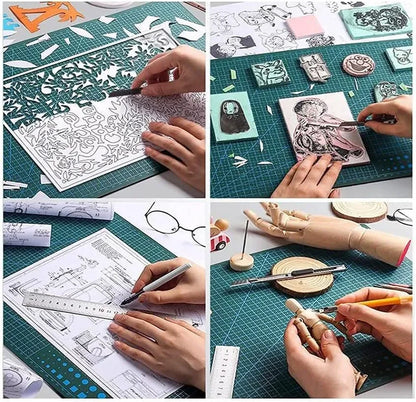 Durable A3 / A4 / A5 Multifunctional Cutting Mat Diy Handicraft Art Engraving Board Paper Carving Pad High Elasticity Toughness