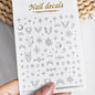 3D Metal Silver Flame Nails Stickers Gold Bronzing Stripe Lines Sliders Design Manicure French Nail Art Decoration Decal #Y2K
