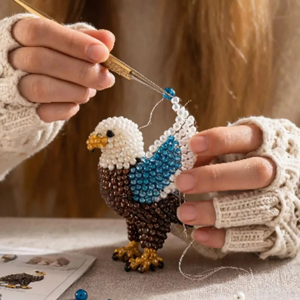 New Creative 3D Animal Bead Kit Mini Size Farm & Sea Animals Animal Crafting Set Bead Craft Pets Beading Set DIY Activity