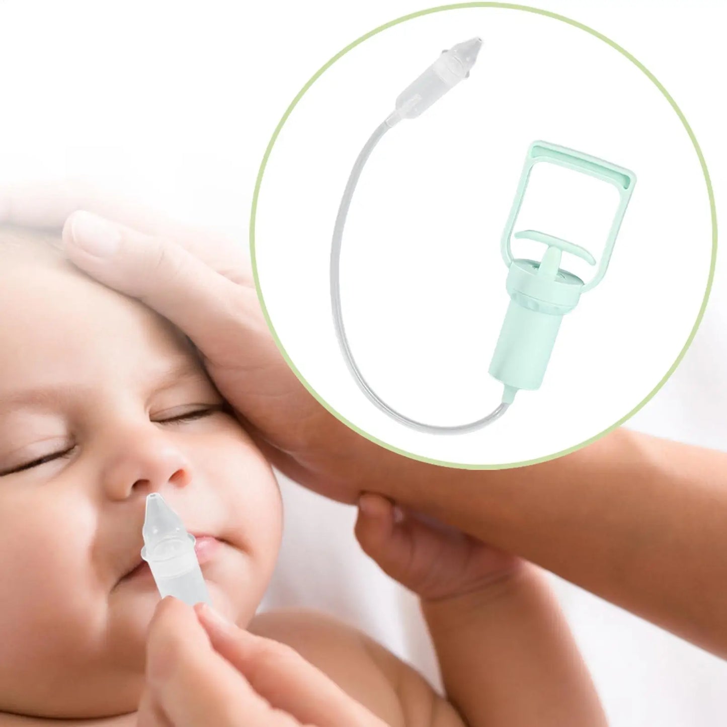 Baby Nasal Aspirator Powerful Hand Pump Safe Comfortable Nose Cleaner For Newborns Toddlers Kids Portable Relief Mucus Remover