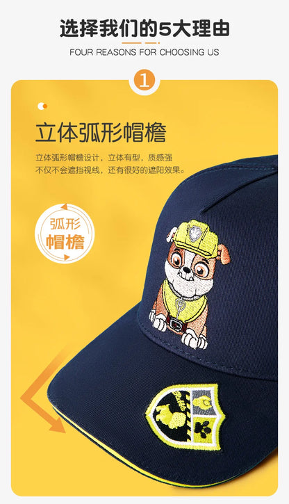Genuine Paw Patrol Baseball Cap Cartoon Character Outdoor Sports Hat Cute Comfortable Sunscreen Mesh Caps Children's Party Gift