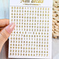 3D Glittery Gothic Letter Design Nail Art Stickers Uppercase Alphabet Letters Artistic Designs DIY Nail Art Decals Decoration #1