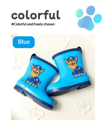 Genuine PAW patrol Rain boots Mars Skye Rubble Chase, Colorful Options Durable Footwear for Toddlers in Wet Condition