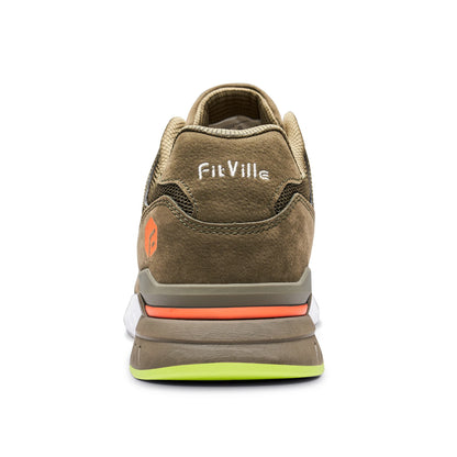 FitVille Men's Extra Wide Orthopedic Walking Shoes, Arch Support Lightweight Non Slip Running Sneakers, Pain Relief Footwear for Flat Feet, Plantar Fasciitis & Severe Heel Pain