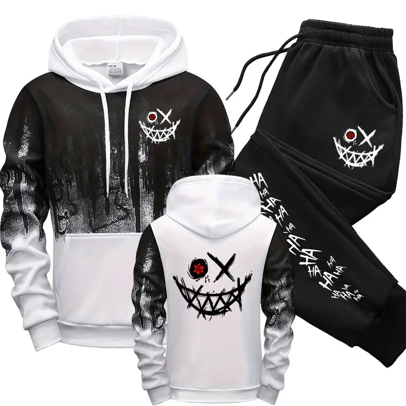 2025 Urban Fashion Hoodies Sportswear Men's Set Hooded Sweatshirts Sweatpants Autumn Winter Male Daily Casual Sports Jogger Suit