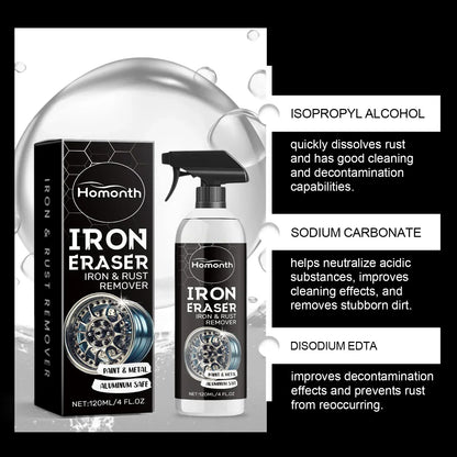 Universal Vehicle Rust Treatment Spray Dissolve Old Rust Prevent Re-rust Ideal For Car Detailing Garage Home Metal Cleaning Work