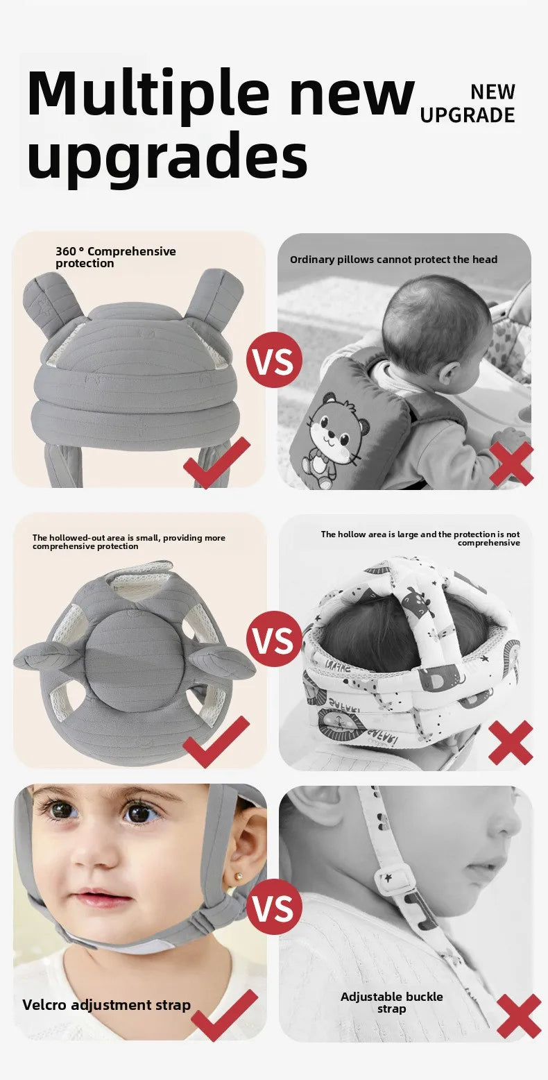 Baby Walking 360 Head Protection and Anti Fall Hat Children's Anti-collision Breathable Baby First Walking Head Protection Pad