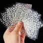 3D Colorful Flowers Cherry Blossoms Rose Daisy Nail Decals 20/30/60/70/90pcs Cute Heart Nail Sticker Manicure Decoration 5.5*6cm