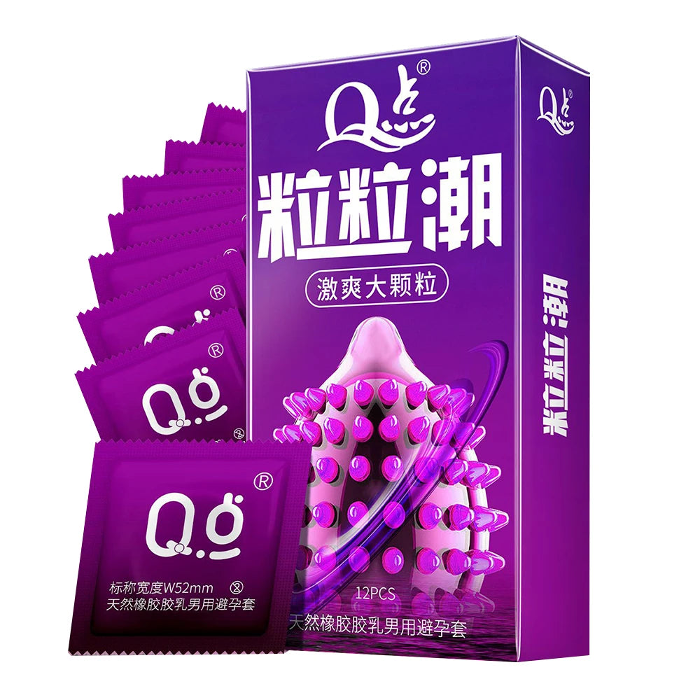 12pcs Condom Vaginal Massage Sex Toy for Adult Men G-spot Dotted Safety Penis Sleeves Stimulation Sex Product Sexual Goods
