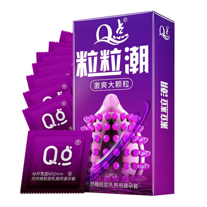 12pcs Condom Vaginal Massage Sex Toy for Adult Men G-spot Dotted Safety Penis Sleeves Stimulation Sex Product Sexual Goods