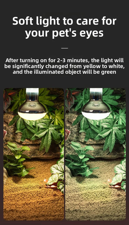 SuperRep Full Spectrum Reptile Sun Lamp - UVA/UVB Heat & Light for Tortoises & Bearded Dragons - Calcium Synthesis Basking Bulb