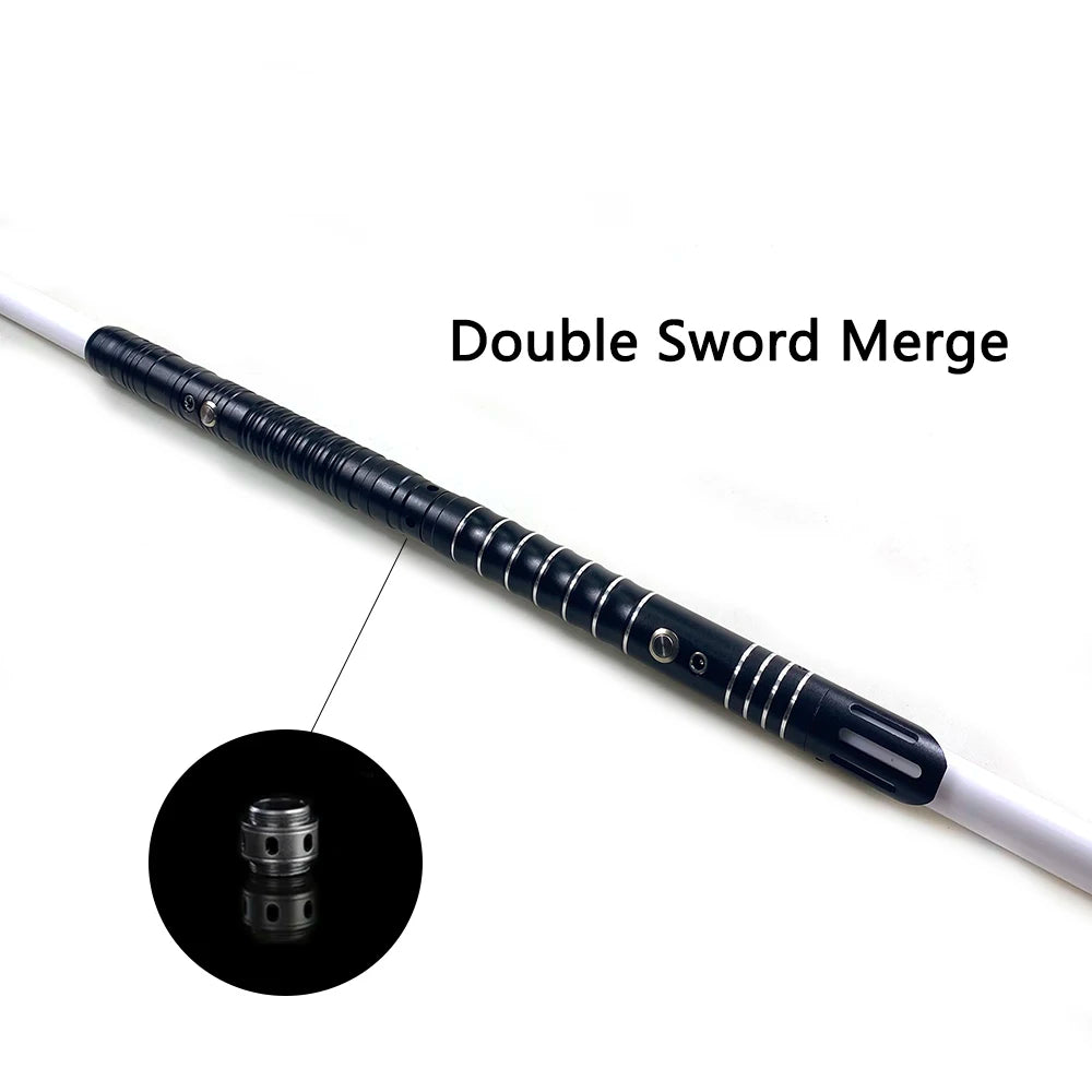 RGB Metal Lightsaber Dueling Smooth Swing Sword Sabre De Luz 16 Color Changing 16 Sounds FOC Rave Flashing Toy