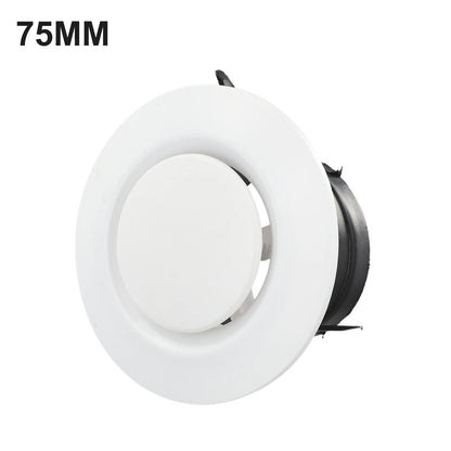 1X 75-200mm Round Air Vent Louver Grille Cover Outlet Adjustable Exhaust Vent Ducting Ventilation Grilles Ceiling Air Vent Cover