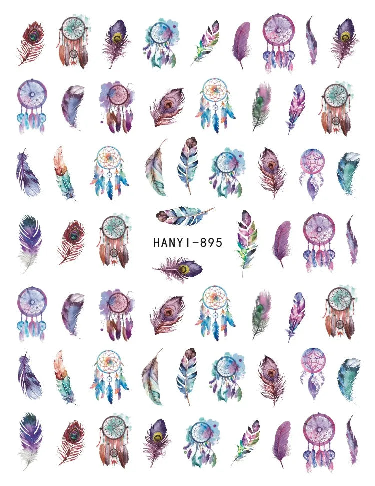 3d Nail Art Decals Spring Booming Violets Lavenders Purple Blue Pink Flowers Butterflys Stickers Decoration For Nail Tips Beauty
