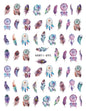 3d Nail Art Decals Spring Booming Violets Lavenders Purple Blue Pink Flowers Butterflys Stickers Decoration For Nail Tips Beauty