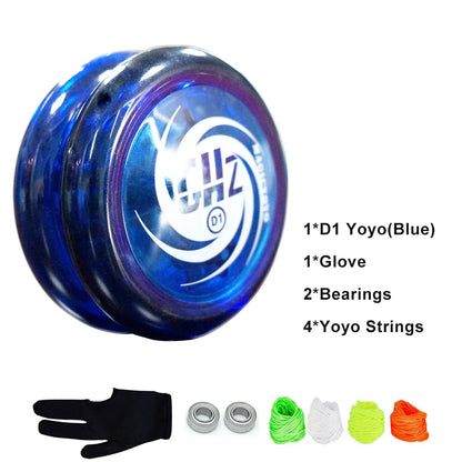 Ghost Hand Responsive Pro Level D1 Basic 2A Ball Bearing Yoyo for Fingertip Rope String Trick Game Looping Play Indoor Outdoor