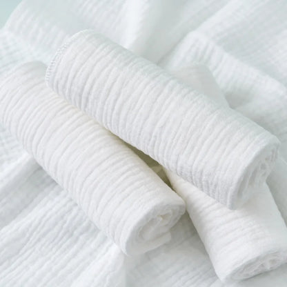 Soft Baby Nappies 100% Cotton Double Layer Washable Gauze Cloth Diapers for Newborns/Babies Ultra Thin Breathable Reusable