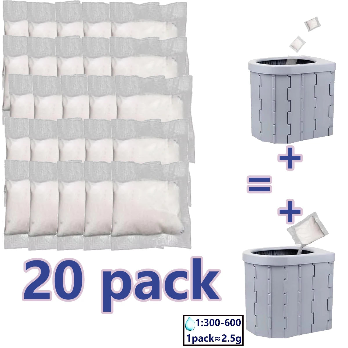 [No Need to Open the Portable | Stool Absorbent] 1-100 Pieces of Portable Fast Absorbing Stool Powder | Poo Powder Poo Gel