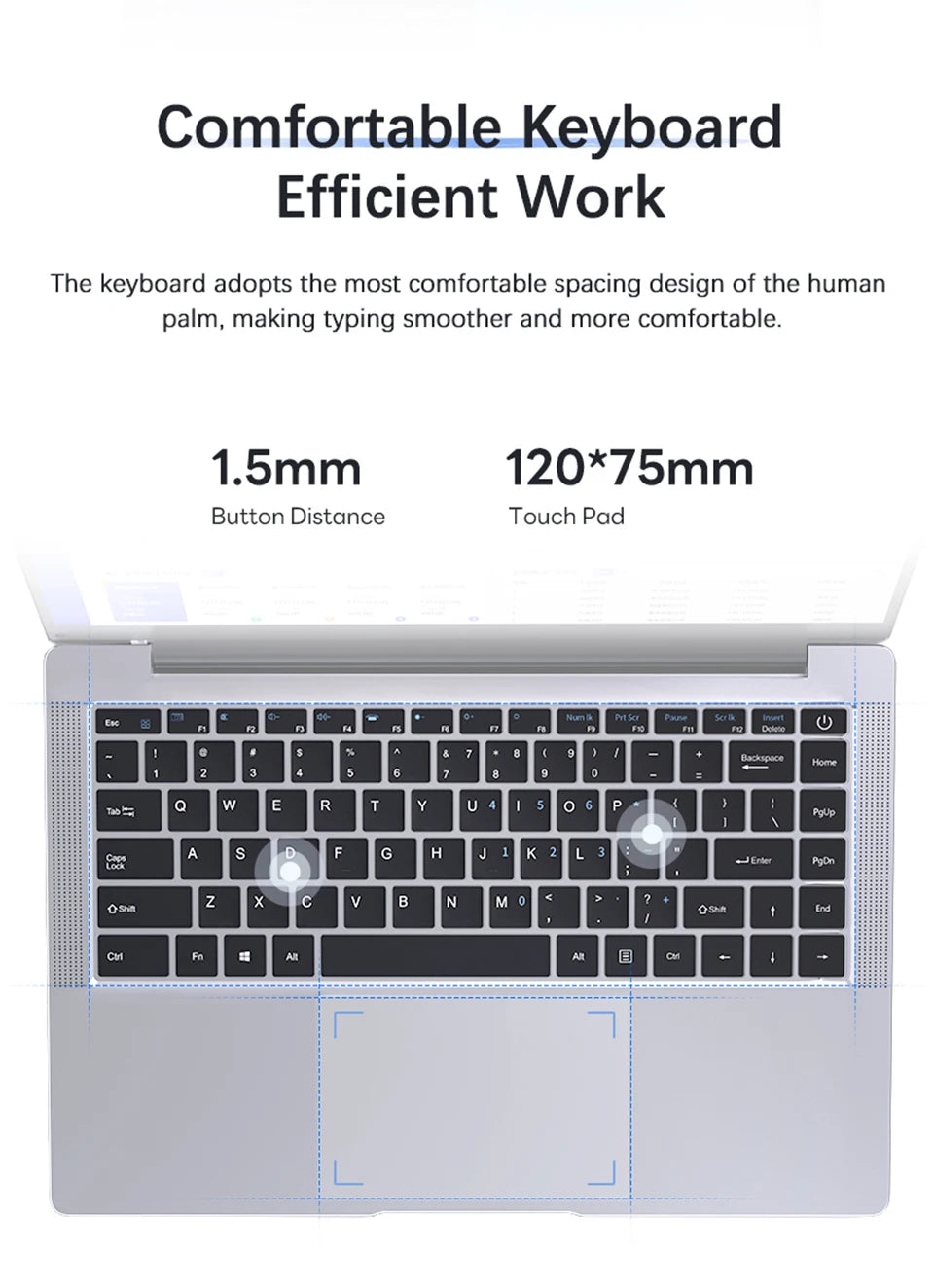 Xiaman 14.1 Inch HD Display Laptop Computer Windows 11 Pro Intel Atom A3950 Laptops Lightweight Notebook PC Office Study Computer