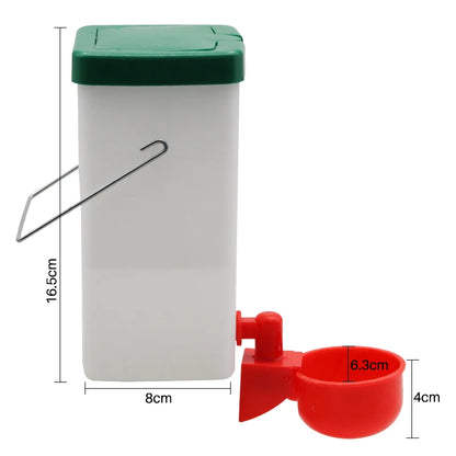 1000ml Rabbit Water bottle with Red Water Bowl Poultry Chick Auto Automatic Drinker for Chicken Duck