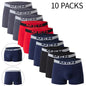 4/10piece Men's European And American Size Printed Fashionable Underwear Comfortable Plus Size Boxer Shorts Casual Sports Shorts