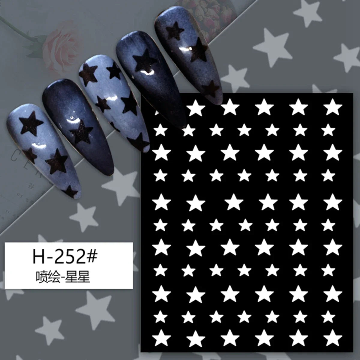 Hollow Nail Art Stickers Spray Painted Design Love Butterfly French Pattern Nail Accessories Decorative Decals