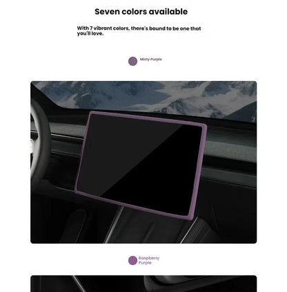 For Tesla Model Y/YL/3 Highland Center Console Wireless Charging Silicone Pad Cup Holder Mat Anti-slip black style accessories