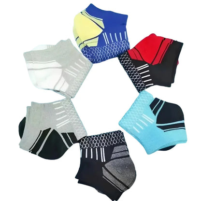 6 Pairs Men'S Short Sports Socks - Moisture-Wicking Breathable All-Season Athletic Low Tub Fashion Comfortable High-Quality