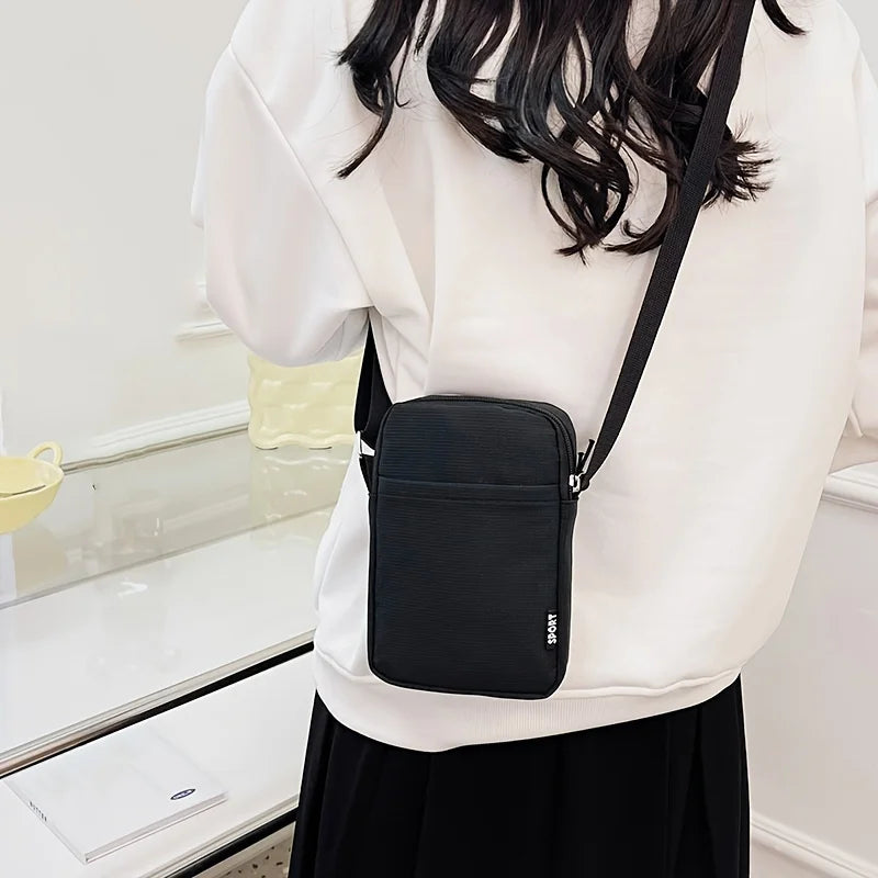 Women Fashion Mobile Phone Bag Portable Messenger Bag All-match Mini Small Crossbody Bag Hanging Neck Purse Vertical Handbag