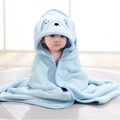 Toddler Baby Hooded Towels Newborn Kids Bathrobe Super Soft Bath Towel Blanket Warm Sleeping Swaddle Wrap for Infant Boys Girls