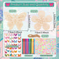 254-piece DIY wooden set featuring butterflies and flowers, wooden butterfly craft set, unfinished wooden butterfly craft set