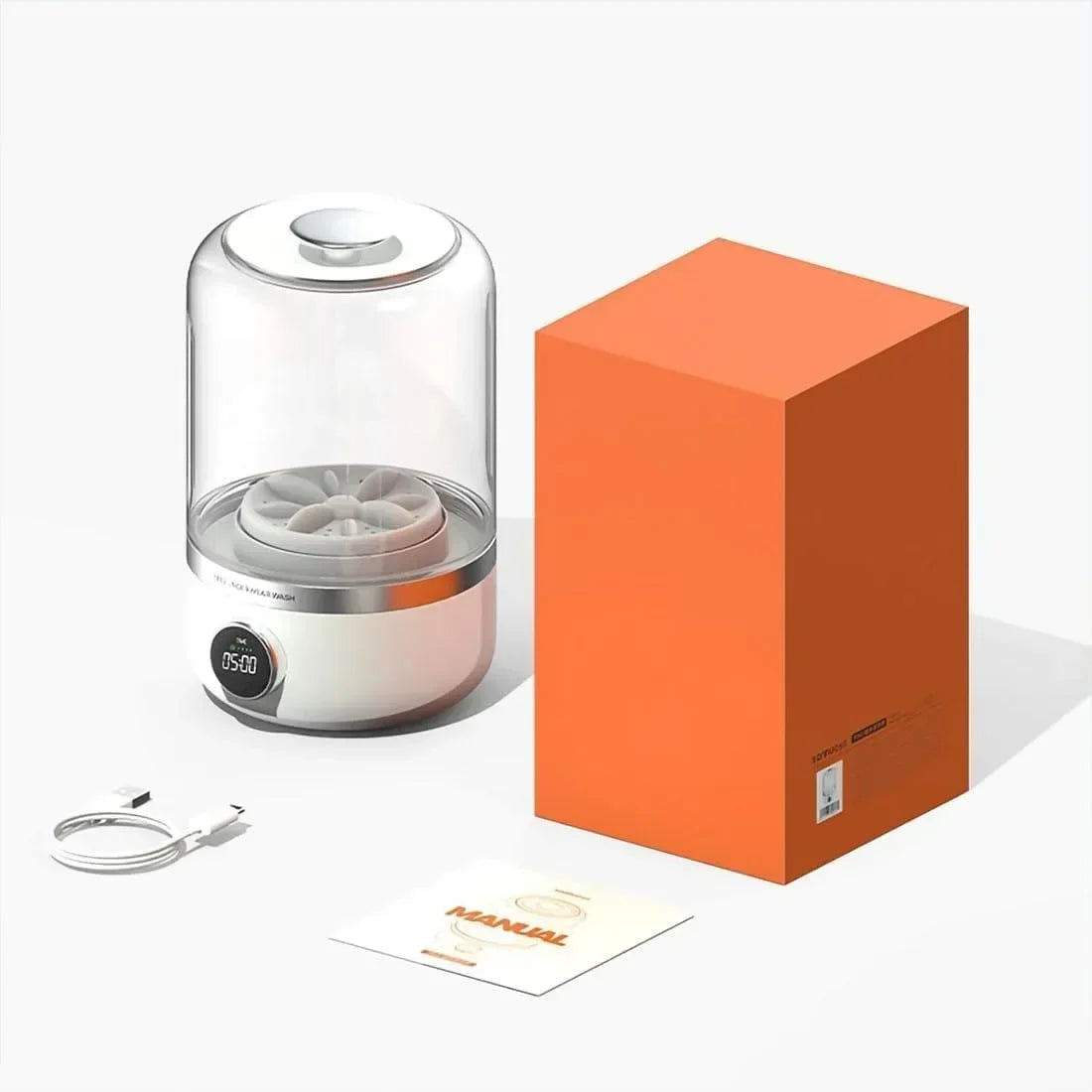 Wireless Washing Machine Portable Underwear Cleaner 1L Mini Socks Washing Machine Dehydratable Laundry Bucket